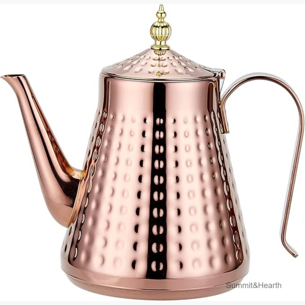 1.6L Stainless Steel Teapot with Removable Infuser, Hammer Pattern